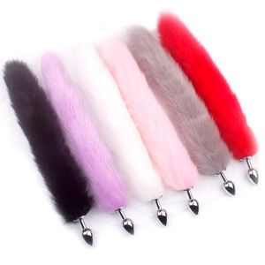 Anal Toys Faux Fox Tail Plug Sex Goods Adult Games Stainless Steel Butt For Couples BDSM Cosplay Anus Toy Products 231114