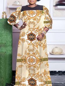 Casual Kleider VONDA Bohemian Herbst Frauen Maxikleid 2023 Mode Vintage Gedruckt Party Sommerkleid Lose Spitze Patchwork Urlaub Robe