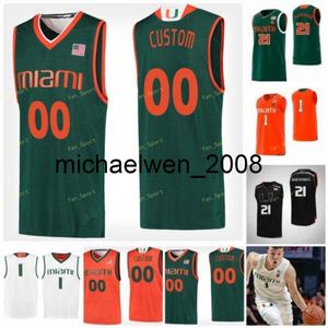 Mich28 Miami Hurricanes College Basketball Jersey 14 Rodney Miller Jr 15 Willie Herenton 21 Sam Waardenburg 22 Deng Gak Women Youth Custom Stitch