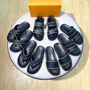 Men's Slippers men slides slipper Summer Sexy Sandals mens luxurys designers real leather platform Flats fashion Old flower shoes Ladies Beach Trainer Mule sandal 17