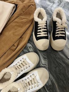 Chic and Warm Sheepskin Casual Shoes for Women Winter Fashion