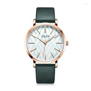 Armbandsur Big Julius Lady Women's Watch Retro Fashion Times Dress Armband Pu Leather Girl Birthday Present No Box