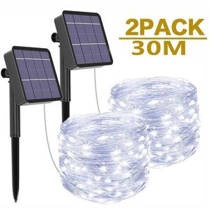 LED Strings LED Solar Light Outdoor Lamp String Lights For Holiday Christmas Party Waterproof Fairy Lights Garden Garland P230414