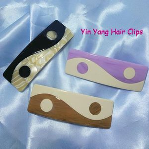 Clipes de cabelo barrettes y2k acetato estético yin yang para mulheres egirl estilo punk vintage goth helvcins acessórios 2000s amigos presente