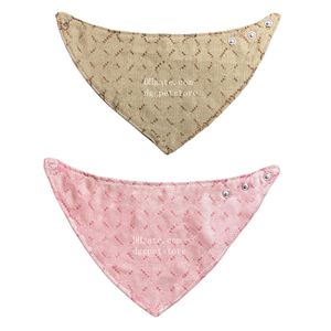 Designer Dog Bandanas with Button Dog Apparel Cute Soft Puppy Cat Scarfs Washable Daily Handkerchief Khaki Comfortable Gifts Adjustable Accessories for Pet S A576
