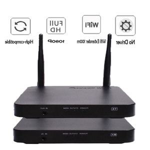 Freeshipping 5GHz 4K bezprzewodowy zestaw odbiorników transmisji wideo Przetopek przedłużenia 200m WIFI HD-Mi Adapter odbiornika nadawcy dla komputera DVD do EQPM