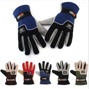 Cykelhandskar Anti-Drop Mountain Cykling ATV Scooter Racing Cold Protection Full Finger Mittens Thermal Motorcycle Riding