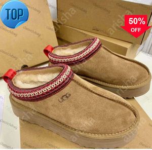 Tasman Slippers Chestnut Fur Slides Sheepskin Shearling Tazz NEW Mules Women Men Ultra Mini Platform Boot Slip-on Shoes Suede Upper Comfort Fall Winter uggss 668 REH