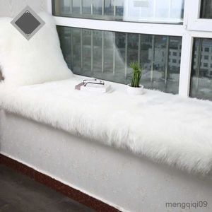 Carpet White Carpet Soft Fur for Living Room Plush Rug Bedroom Imitation Wool Fluffy Floor Carpets Bedside Home Decor Rugs R231115