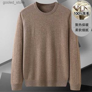 Men's Sweaters New Arrival Fashion Super Large Autumn Men's Round Neck Knit Men's 100% wool Sweater Plus Size XL 2XL 3XL 4XL 5XL 6XL 7XL 8XL Q231115