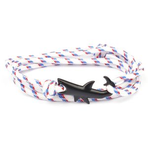 Multilayered Shark Charm Cuff Bracelets Paracord Bracelet for Men and Women Wholesale