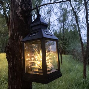 Party Decoration Solar Garden Light Fence Lights Hanging Lamp Craft Plant Base Miljövänlig