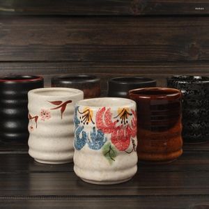 Canecas estilo japonês 100 ml de cerâmica retro chá leite de leite café