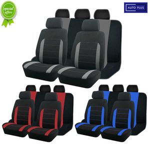 Ny uppgradering 4st/9st Red/Gray/Blue Universal Polyester Car Seat Covers Passar för de flesta bilar SUV Truck Van Car Accessories Interiör