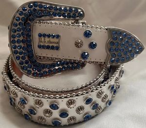 BB Belt Designer Belt Simon New BB Belt Crown Crystal Headmens Belt för kvinnor Shiny Diamond Belt Black On Black Blue White Multicolour With Bling Rhinestones X14