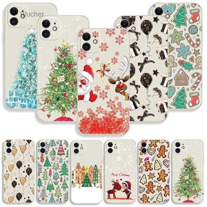 Custodie per cellulari Custodia per telefono per Apple iPhone 15 14 13 12 11 Pro Max Mini XS Max XR X 7 8 Plus Custodia in silicone Albero di Natale Regalo Palloncino StarsL2402