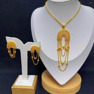 Набор серег-ожерелья для женщин, модные серьги с кисточками из двух частей DD30296