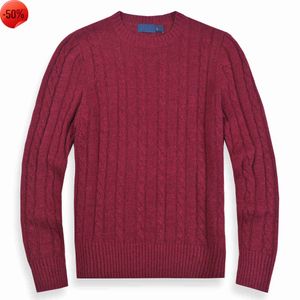 Camisolas masculinas Crew milha Wile Polo Classic Sweeers Knit Algodão Lazer