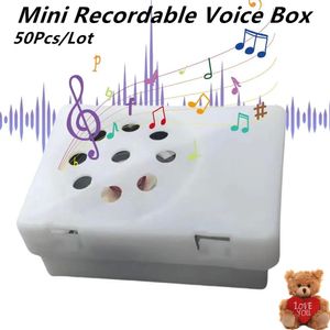 50st/Lot Diy Toy Gift Voice Recorder för att tala inspelningsbara knappar Ljudlådan fyllda djurdocktillbehör för baby plyschleksak