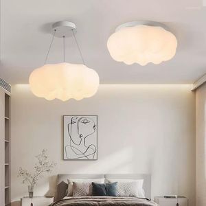 Chandeliers Creative Cloud Ceiling Chandelier LED Lamp For Children Bedroom Living Room Kitchen Home Decor Pumpkin Shape Lighting Fixture