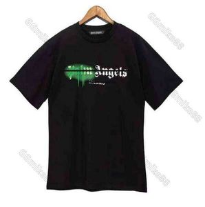 Palm Graffiti Angel T-shirts City Designer Limited Inkjet Graffiti List drukujący męski żaglówka dla kobiet krótko-śluzowych mrówek man tshirt m5o7