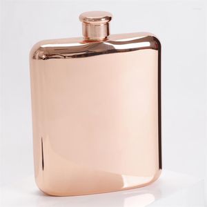 Hip Flasks Square Wine Whisky Flagon 7oz Aço inoxidável Vodka Vodka Liquor Travel Bolso portátil Garrafas de álcool de bolso