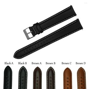 Watch Bands Italy Genuine Leather Strap 18mm 20mm 22mm 24mm Band Black Dark Light Brown Watchband Extra Long For Big Wrist