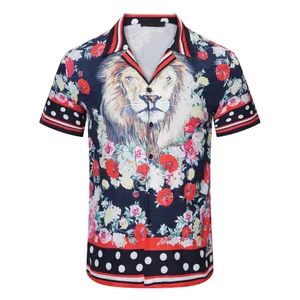 Designerskjorta Herr Button Up-skjortor tryck bowlingskjorta Blommig Casual Skjortor Herr Slim Fit Kortärmad Klänning Hawaiiansk t-shirt D1