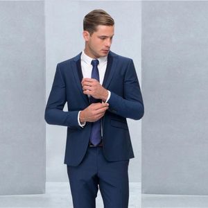 Abiti da uomo Blazer 2023 Ultimo di alta qualità su misura Blu navy Colletto traforato Banchetto casual Abito sottile Gilet da sposa formale Festa