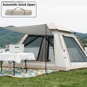 Tendas e abrigos para 5-8 pessoas ao ar livre Automático Quick Open Tent Rainfly Waterproof Camping Tent Family Outdoor Instant Setup Tent com Carring Bag Q231117