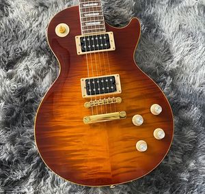 OEM electric guitar les standard flame maple top gold hardware 6 strirngs mahogany body and neck 369