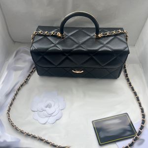 Makeup Bag 22cm Case Bag Designer Womens Shoulder Bag Läder Diamond Gold Hardware Top Handtag Luxury Tote Matelasse Chain Crossbody Bag Mirror Card Bags Sacoche