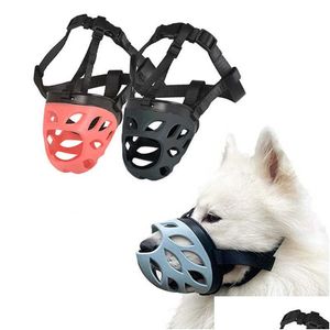 Dog Collars & Leashes Muzzle Breathable Basket Muzzles Dog For Small Medium Large Dogs Mask Anti Biting Barking Chewing Pet Training P Dhaj7