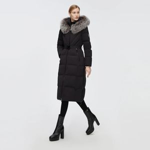 Mulheres para baixo Parkas Bosideng jaqueta highend mulheres inverno profundo 90 ganso para baixo Xlong casaco quente impermeável gola de pele à prova de vento B20142378 231115