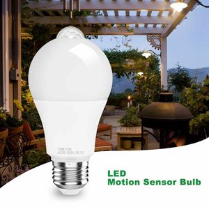 Motion Sensor Lamp 5W 7W 9W 12W 15W LED Bulb Stairs Hallway Bedroom Bathroom Light Human Body Induction AC85-265V