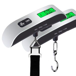 Portable Mini Electronic Scales LCD Display Electronic Hanging Digital Luggage Weighting Scale 50kg*10g 50kg /110lb Weight Balance With Retail Box