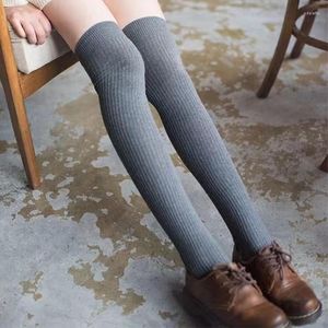 Frauen Socken Knie hoch für Mädchen Herbst Winter über lange Mode-Socksnon-Slip-Oberschenkelstrümpfe weiblich