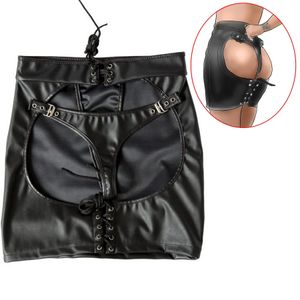 Adult Toys BDSM Expose Butt Spanking Skirt Women's Sexy Lingerie Dress for Sex Leathe Bondage Set Toys For Adults 231115