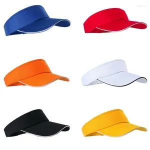 Beralar güneş şapkaları ayarlanabilir unisex erkekler kadınlar düz visor spor golf tenisi nefes alabilen şapka gorras de verano plajı