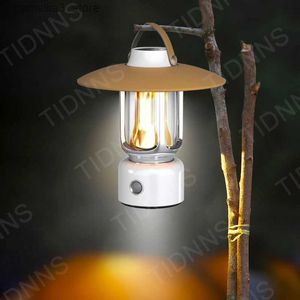 Camping Lantern LED Portable Camping Tält Ljus laddningsbar 2500mAh utomhuslyktor Vattentät ficklampa Camping Emergency Lights Q231116