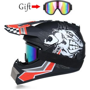 Capacetes de motocicleta fora da estrada Moto Full Face Helmet Motocross Racing Dirt Bike Capacete de Casco For Kids Casque