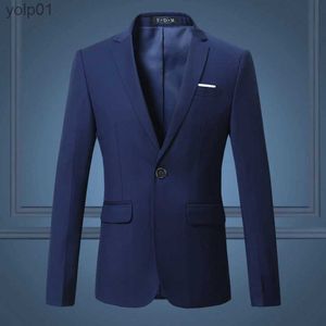 Jaquetas masculinas plus size M-6XL jaqueta blazer masculina de alta qualidade elegante um botão fino ajuste terno jaqueta masculina negócios casual cor sólida blazersl231115