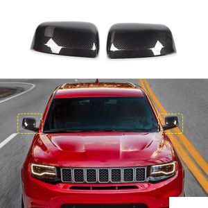 Other Exterior Accessories Abs Rear View Mirror Er Carbon Fiber Decoration For Jeep Grand Cherokee 2011Add Exterior Accessories Drop D Dhooy