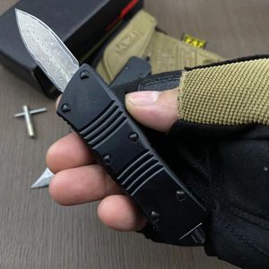 Toppkvalitet Small Mt UT Auto Tactical Knife VG10 Damascus Steel Blade CNC 6061-T6 Handle EDC Gift Knives With Nylon Bag