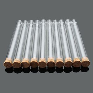 Suprimentos de laboratório Atacado Kicute Lab Tubo de ensaio de vidro com rolhas de cortiça 15x150mm Laboratório Escola Suprimentos Educacionais Transparente Âmbar Dh2I7