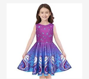 Flickans klänningar vårens höstbarn baby flickor prinsessor kläder barn långärmad klänning barn sommar klassiska kjolar flicka klänning a030