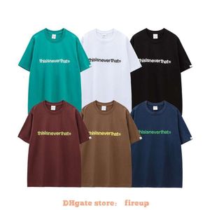 Designer modekläder herr tees tshirt hög version thisi korean sneverhat brev tryckning liten brar par sommar bomull kort ärm t-shirt