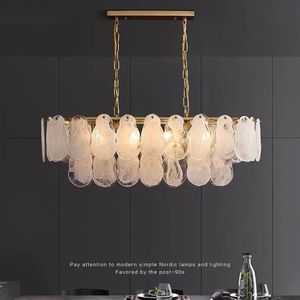 Luksusowy estetyczny szklany szklany żyrandol żyrandol salon wisząca światła restauracja francuska lampa multi na głowie lampa LED lampa LED