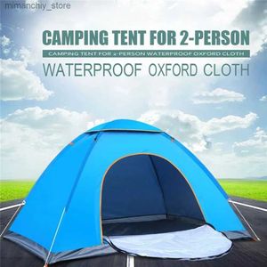 テントとシェルター自動開けたキャンプテントには、防風ロープグランドネイルフォルダブ防水式サンプルーフキャンプ用品Q231117が含まれています