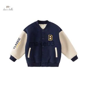 Jaquetas Dave Bella Roupas para Meninos Crianças Parkas 2023 Inverno Nova Moda Casual Pelúcia Sobretudo Uniforme de Beisebol Ao Ar Livre DK4237184 J231115